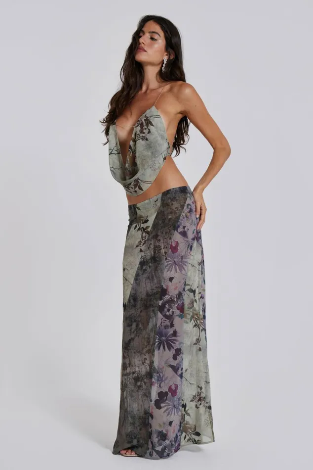 Asteria Backless Top Brown Women Jaded London Crop Tops