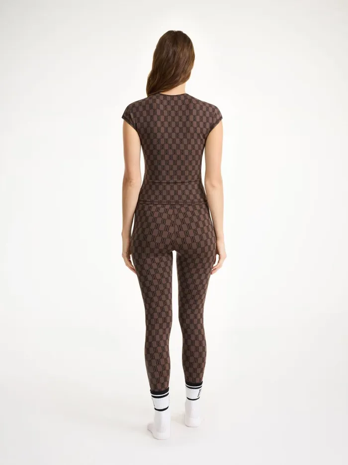 Athleisure Wear Women By Malene Birger Venazia Athletic Top Dark Mahogany