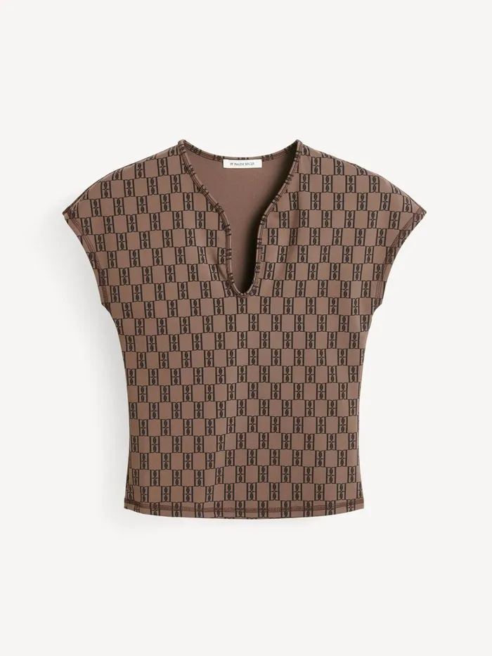 Athleisure Wear Women By Malene Birger Venazia Athletic Top Dark Mahogany