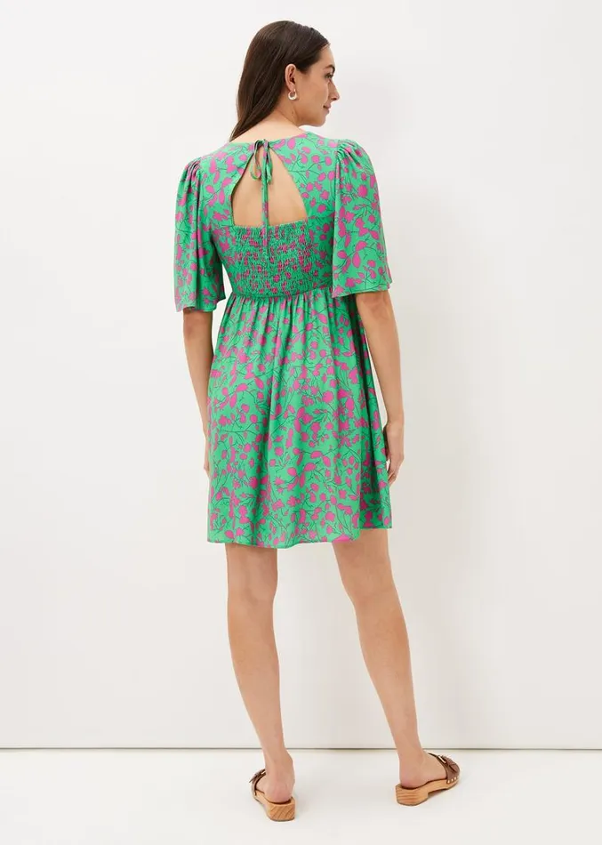 Ayesha Floral Swing Dress Pinkgreen Women Phase Eight Dresses