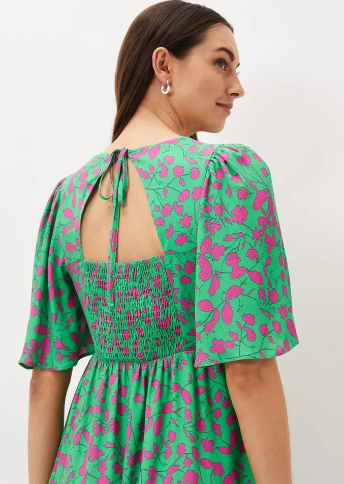 Ayesha Floral Swing Dress Pinkgreen Women Phase Eight Dresses