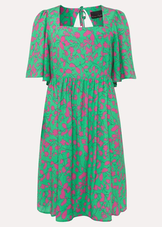 Ayesha Floral Swing Dress Pinkgreen Women Phase Eight Dresses