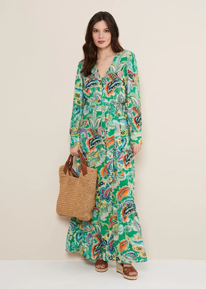 Azalia Paisley Maxi Dress Greenmulti Women Phase Eight Dresses