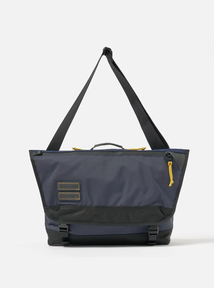 Bags Men Universal Works MasterPiece X Universal Works Courier Bag In Navy Recycled Tech Canvas