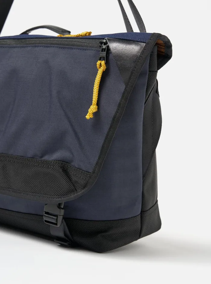 Bags Men Universal Works MasterPiece X Universal Works Courier Bag In Navy Recycled Tech Canvas