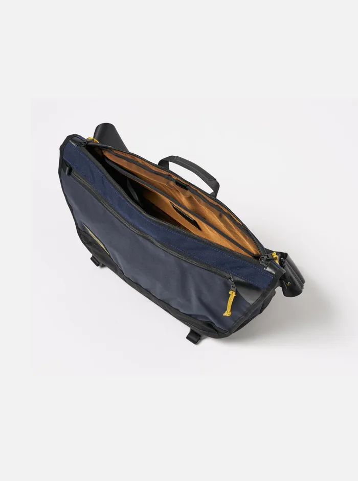 Bags Men Universal Works MasterPiece X Universal Works Courier Bag In Navy Recycled Tech Canvas