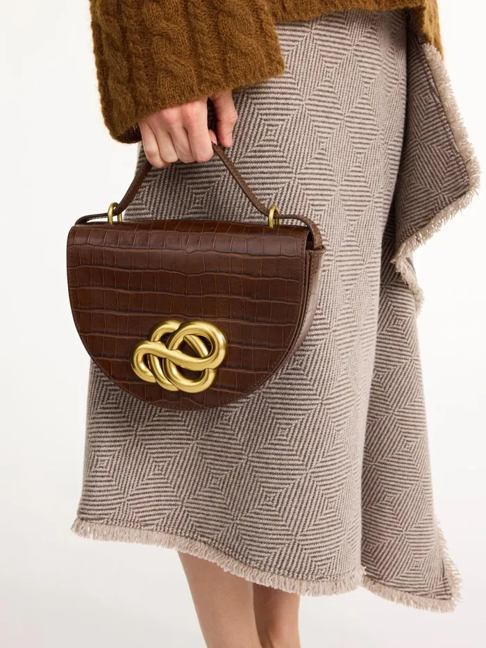 Bags Women By Malene Birger Cebella Leather Shoulder Bag Bison