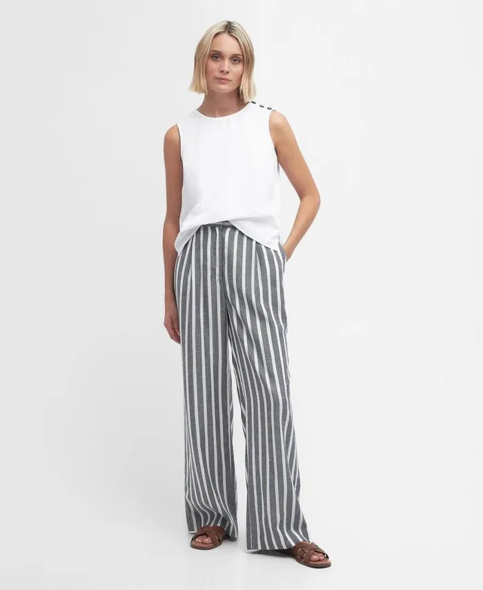 Bathgate Tank Top Classic White Women Barbour Shirts and Blouses