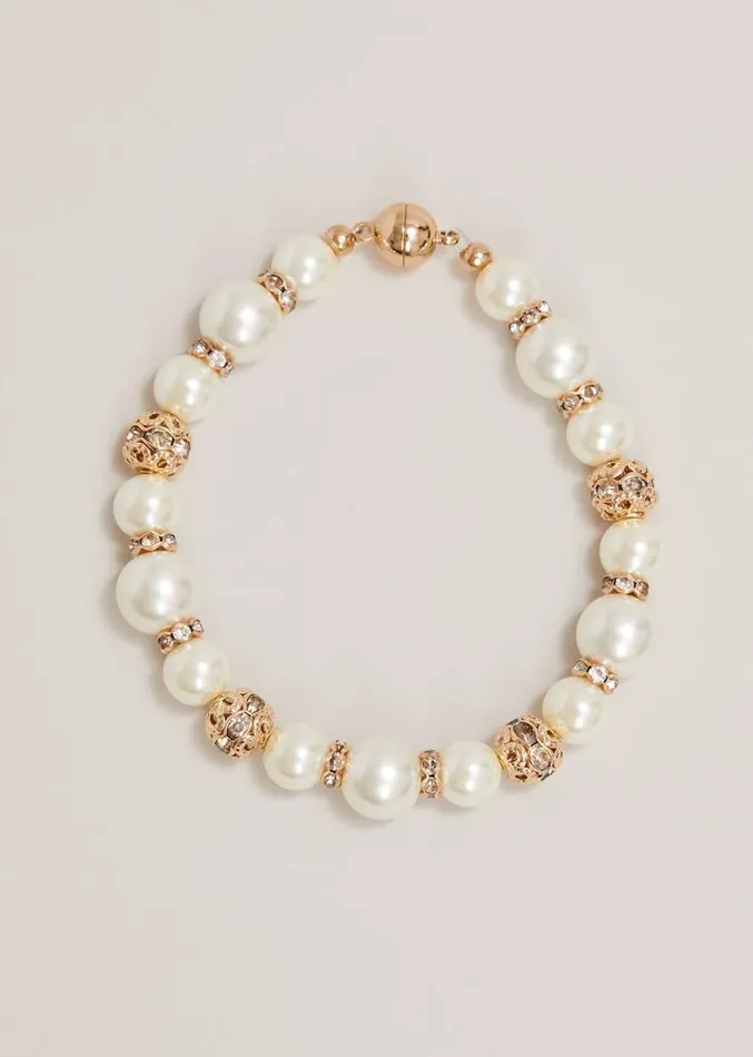 Bead And Pearl Bracelet Ivory Women Phase Eight Jewellery