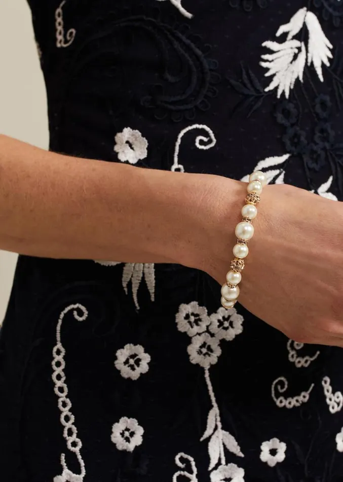 Bead And Pearl Bracelet Ivory Women Phase Eight Jewellery