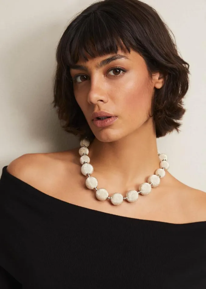 Beaded Necklace Silver Women Phase Eight Jewellery