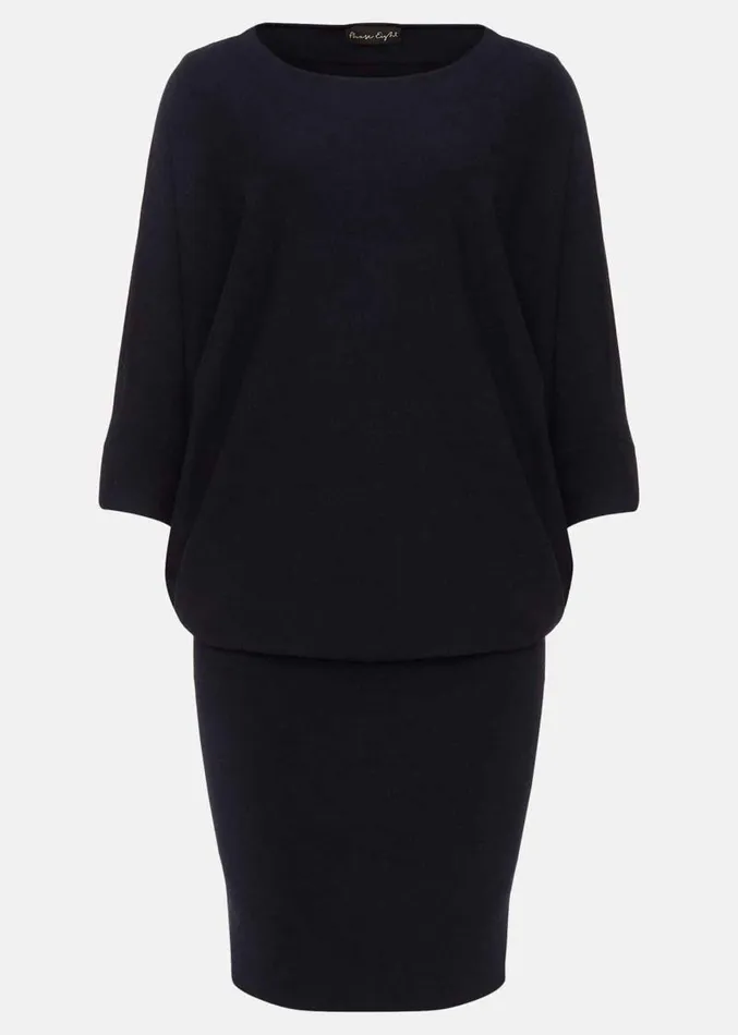 Becca Batwing Knitted Dress Navy Women Phase Eight Dresses