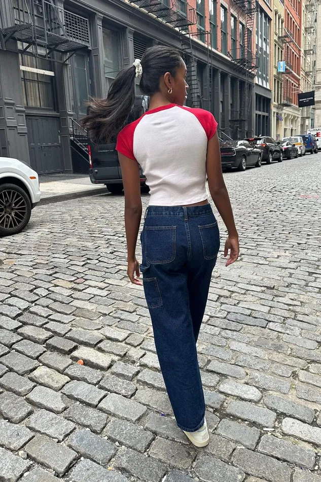 Bella 14 Top White Red Women Brandy Melville Tops