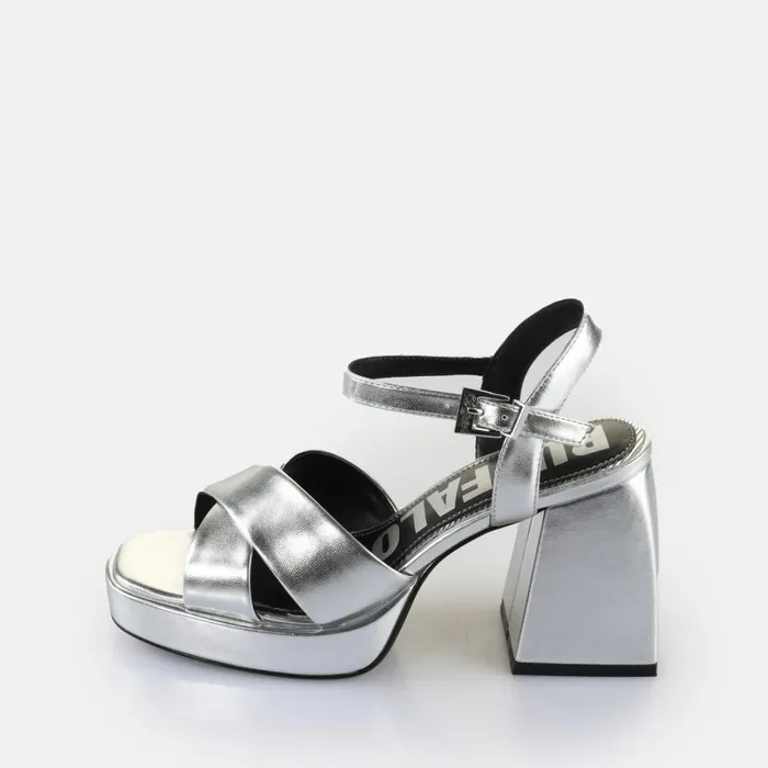 Bella Cross Silver Buffalo Heels