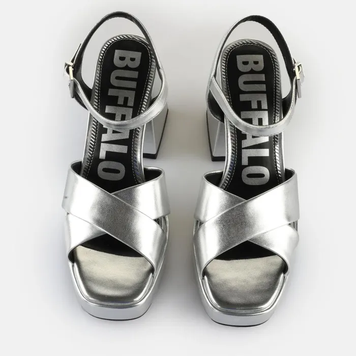 Bella Cross Silver Buffalo Heels Bella Cross Silver Buffalo Heels