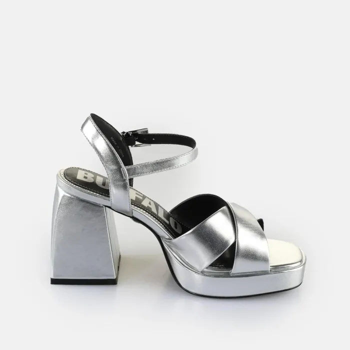 Bella Cross Silver Buffalo Heels Bella Cross Silver Buffalo Heels