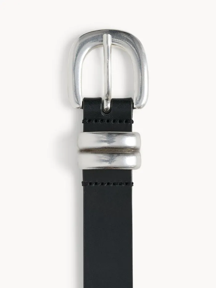 Belts Women By Malene Birger Zoilo Leather Belt Black