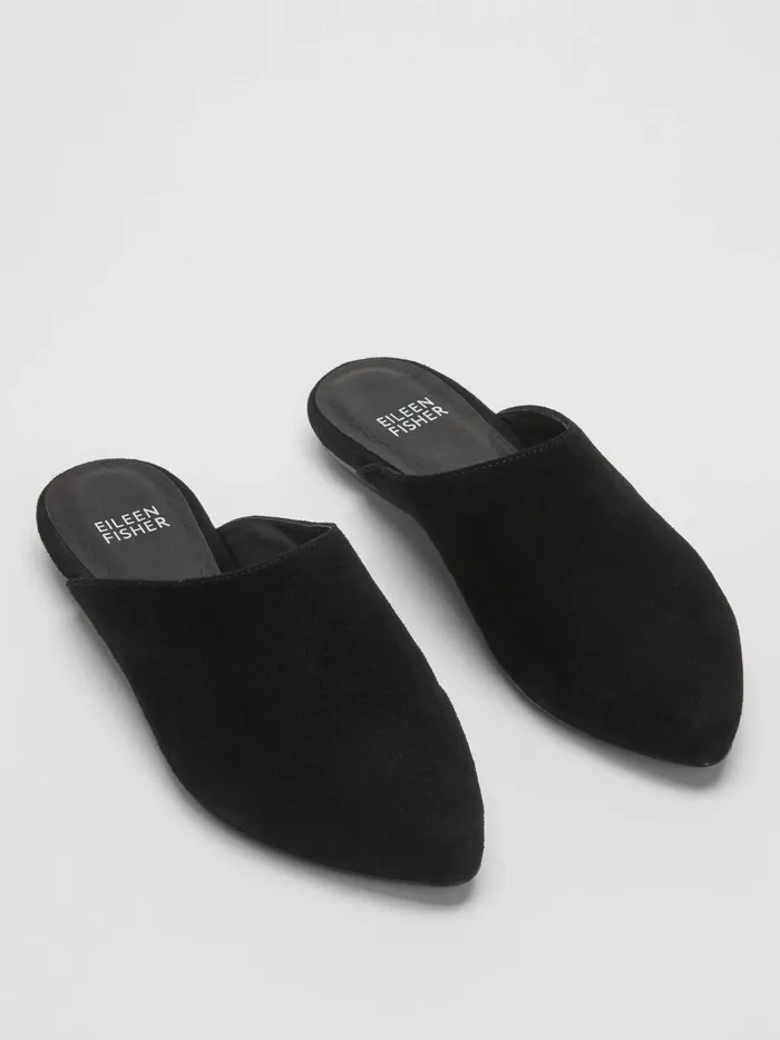 Blog Suede Mule Black Women Eileen Fisher Shoes