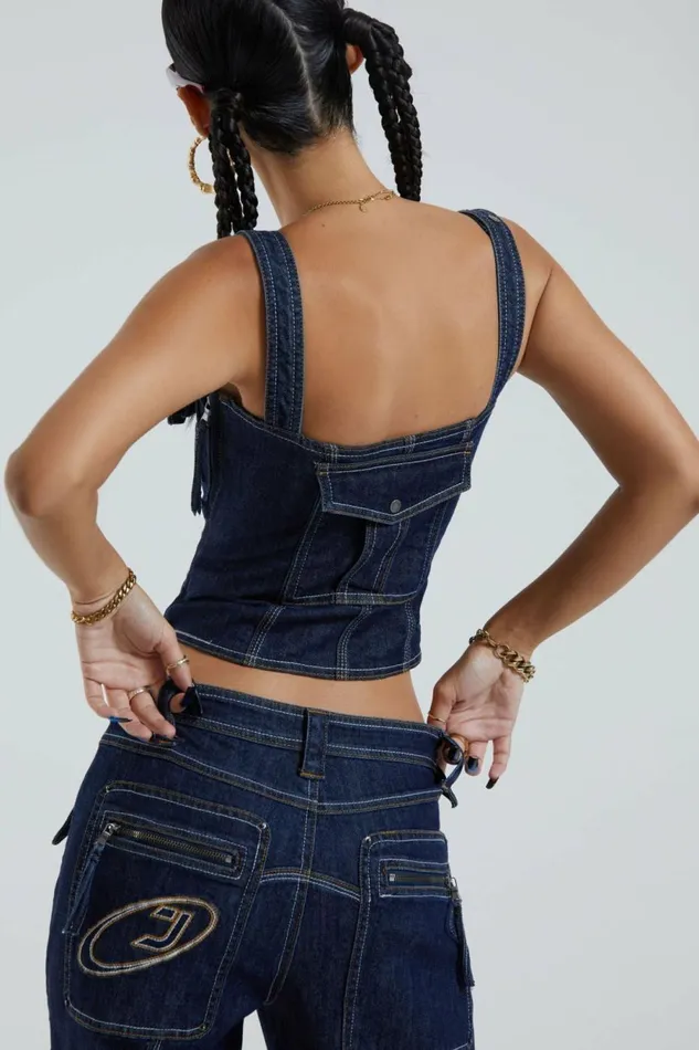 Blue Cargo Corset Blue Women Jaded London Corsets