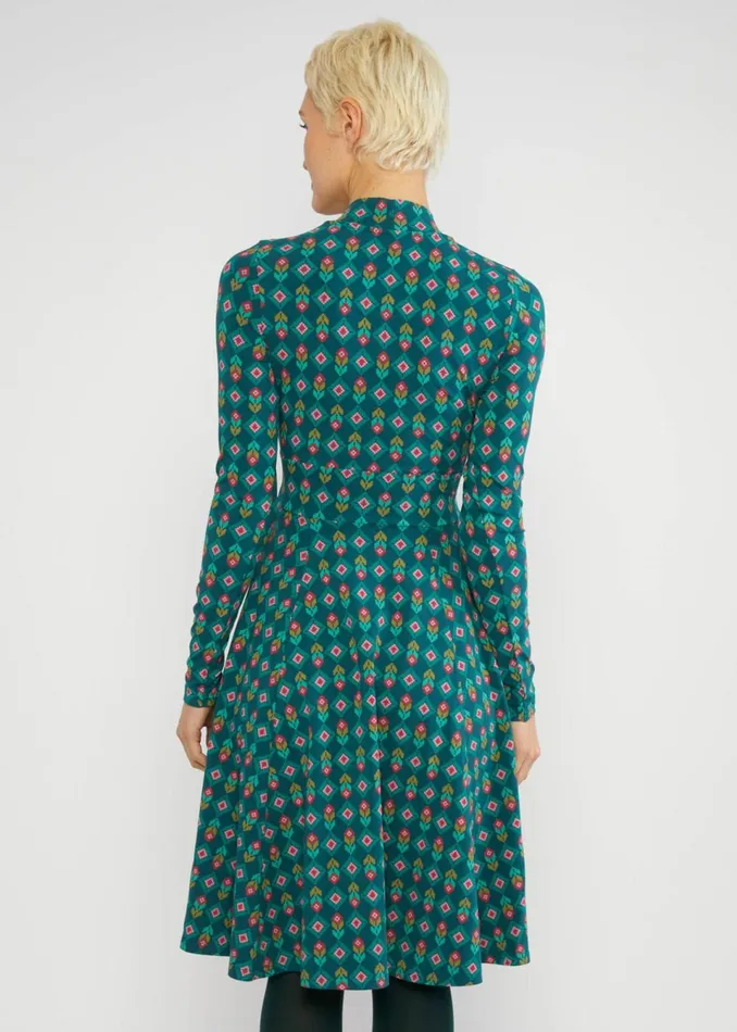 Blutsgeschwister Autumn Dress Shalala Tralala Shawl Green Women Dresses