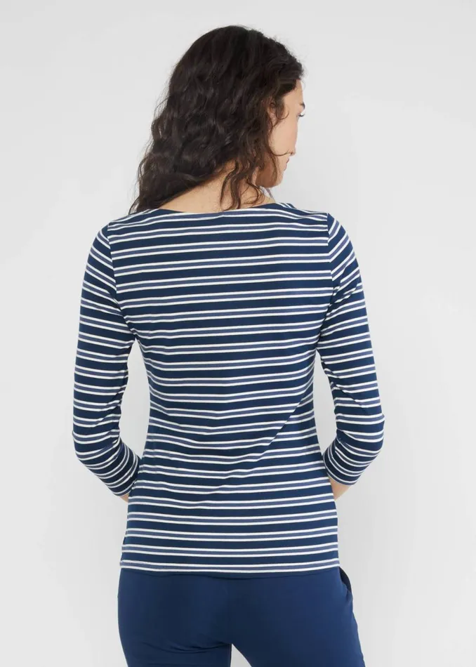 Blutsgeschwister Breton Shirt Oh Marine Blue Women Tops