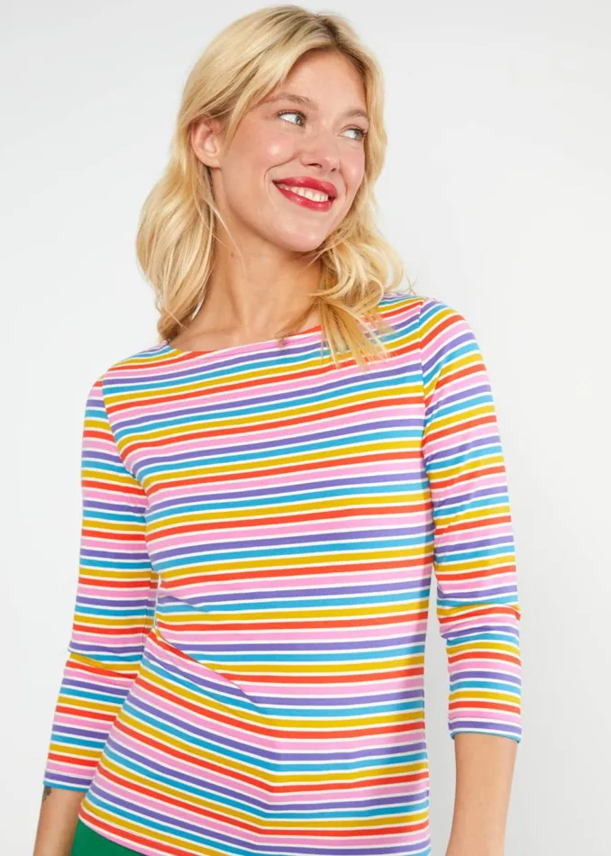 Blutsgeschwister Breton Shirt Oh Marine Purple Women Tops