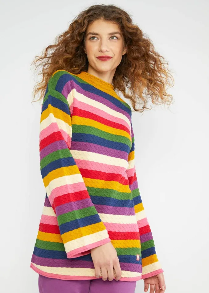 Blutsgeschwister Breton Shirt Sunset Sweetie Pink Women Tops