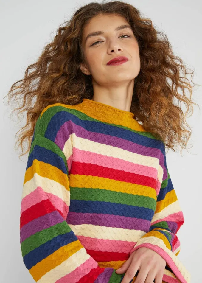 Blutsgeschwister Breton Shirt Sunset Sweetie Pink Women Tops