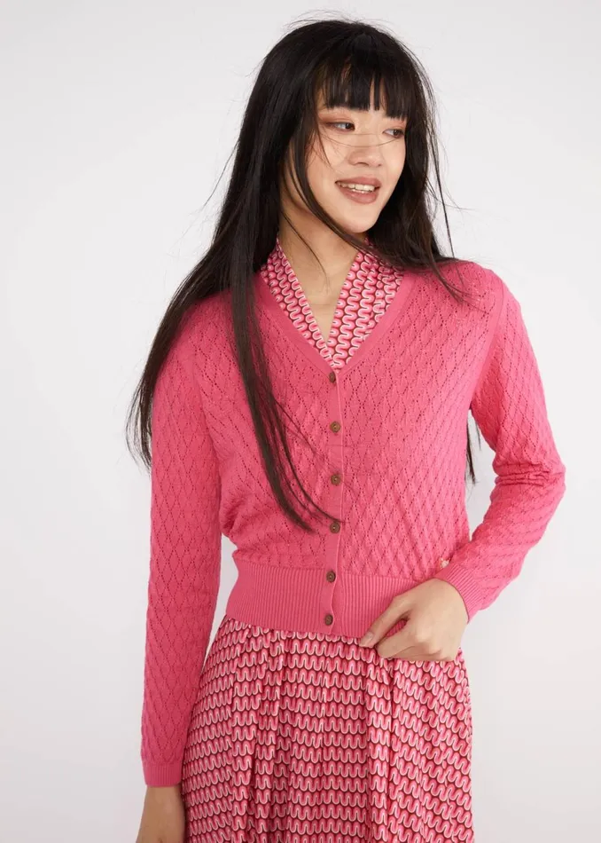 Blutsgeschwister Cardigan Save The World Pink Women Cardigans