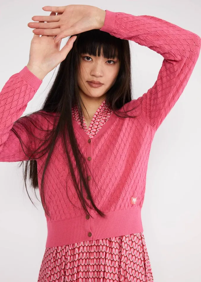 Blutsgeschwister Cardigan Save The World Pink Women Cardigans