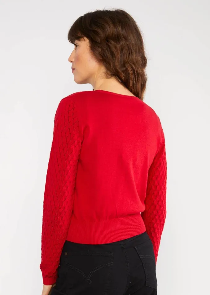Blutsgeschwister Cardigan Save The World Red Women Cardigans