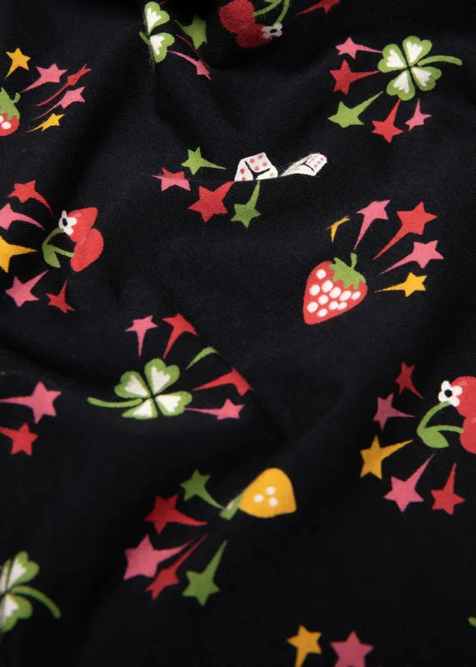 Blutsgeschwister Circle Skirt Wooden Heart Circular Black Women Skirts