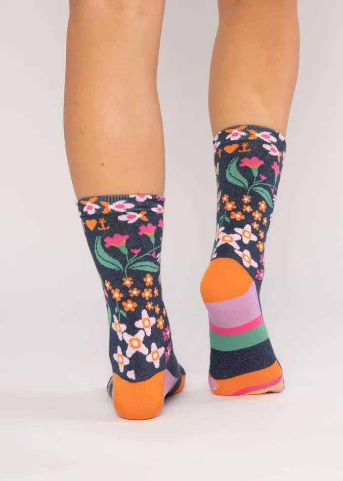 Blutsgeschwister Cotton Socks Sensational Steps Blue Women Other Accessoires