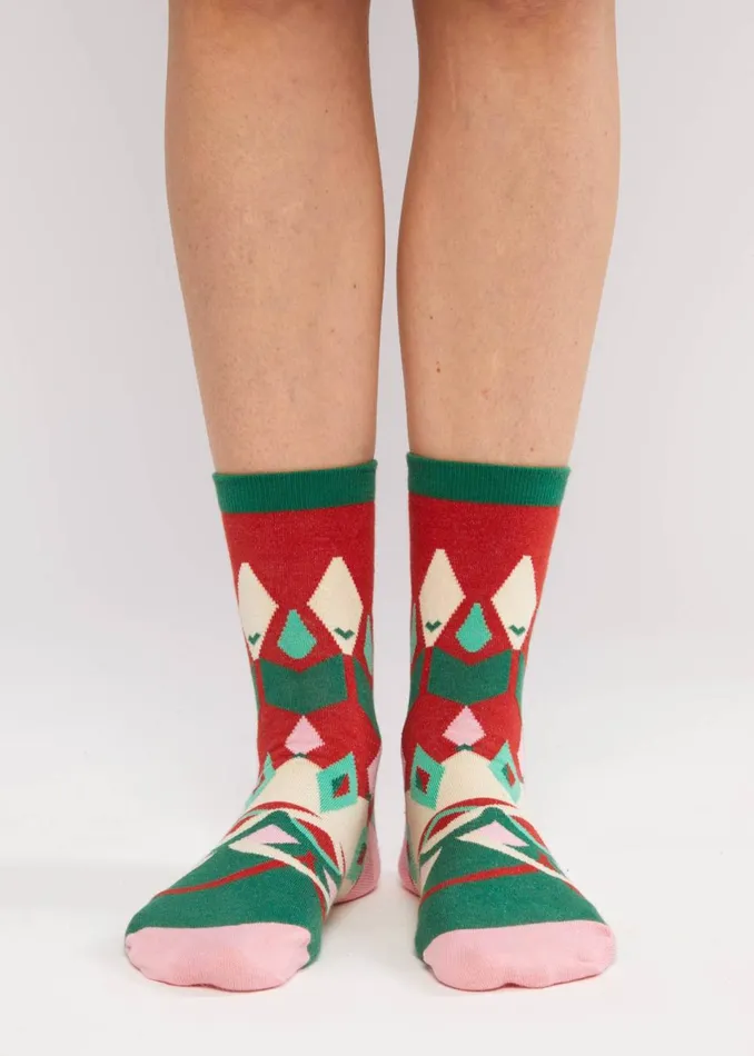 Blutsgeschwister Cotton Socks Sensational Steps Red Women Other Accessoires