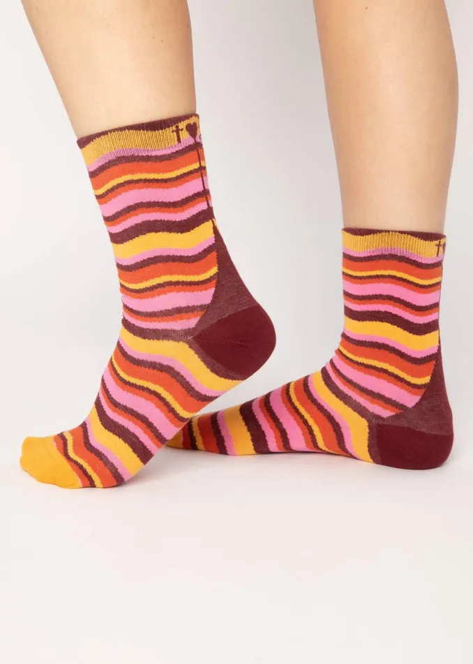 Blutsgeschwister Cotton Socks Sensational Steps Yellow Women Socks