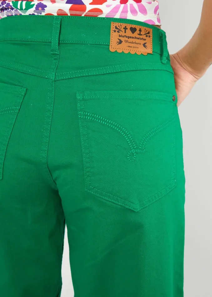 Blutsgeschwister Culottes High Waist Culotte Green Women Trousers