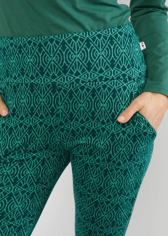 Blutsgeschwister Flares On A Winters Day Flared Green Women Trousers