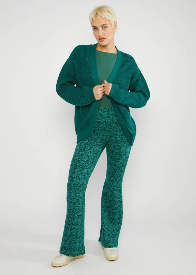 Blutsgeschwister Flares On A Winters Day Flared Green Women Trousers
