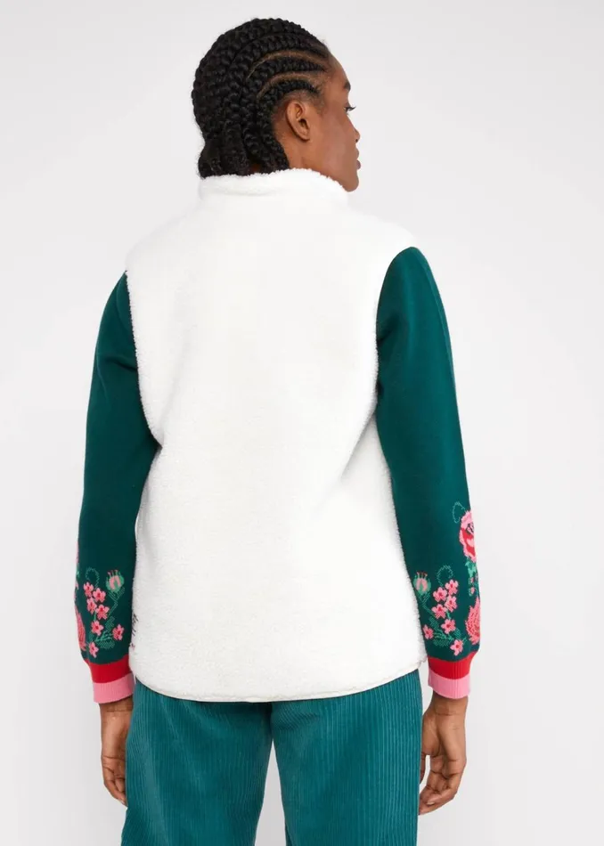 Blutsgeschwister Gilet Smoochy Woods Vest White Women Jackets and Coats