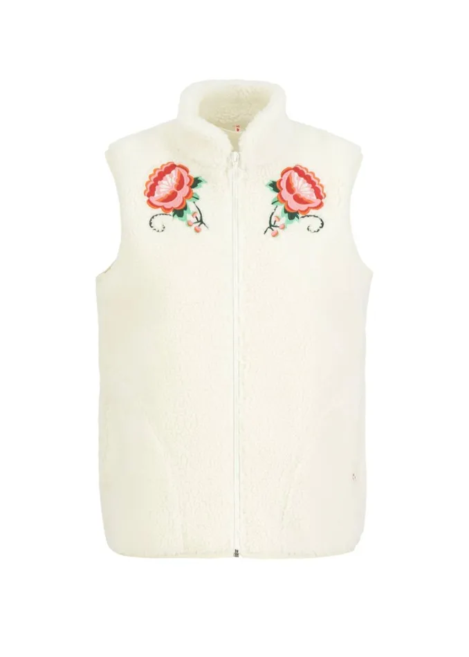 Blutsgeschwister Gilet Smoochy Woods Vest White Women Jackets and Coats