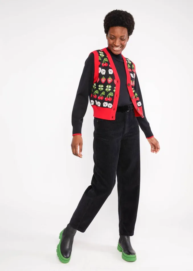 Blutsgeschwister Gilet Storyteller Vest Black Women Knitted Jumpers