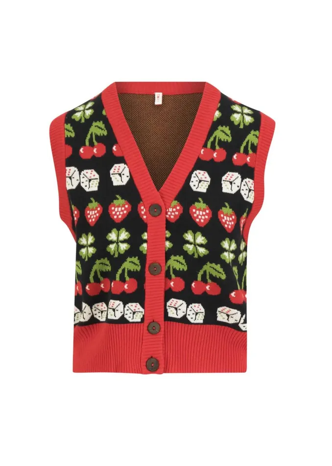 Blutsgeschwister Gilet Storyteller Vest Black Women Knitted Jumpers