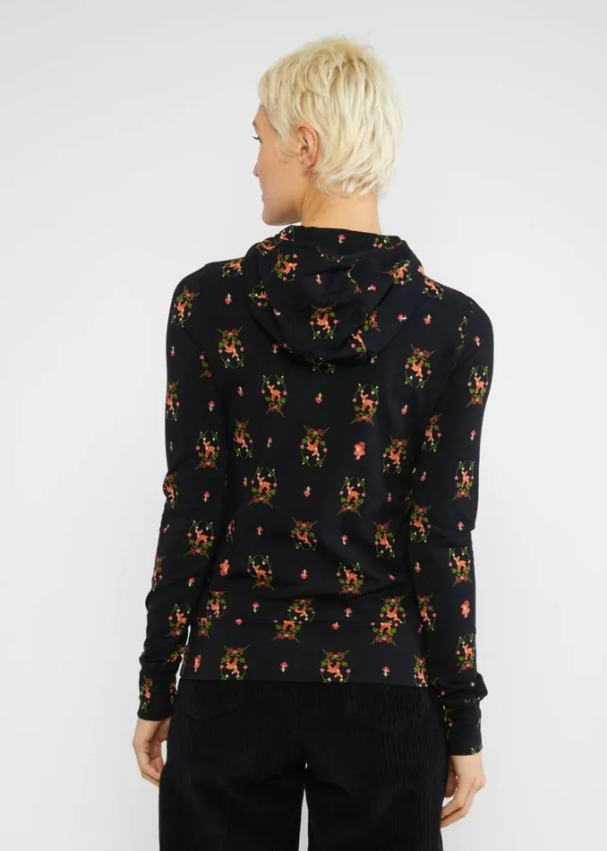Blutsgeschwister Hoodie Scuba Duba Black Women Sweatshirts and Hoodies