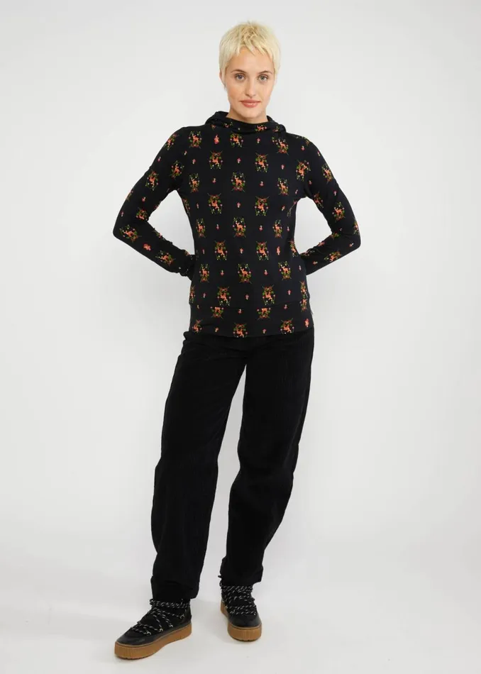 Blutsgeschwister Hoodie Scuba Duba Black Women Sweatshirts and Hoodies