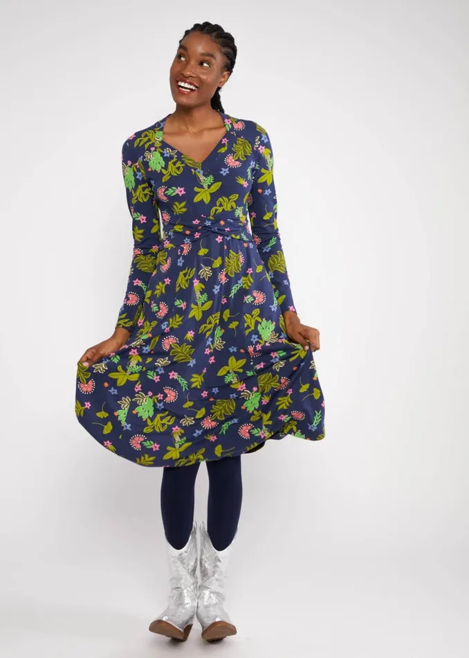 Blutsgeschwister Jersey Dress Shake Rattle And Roll Blue Women Dresses