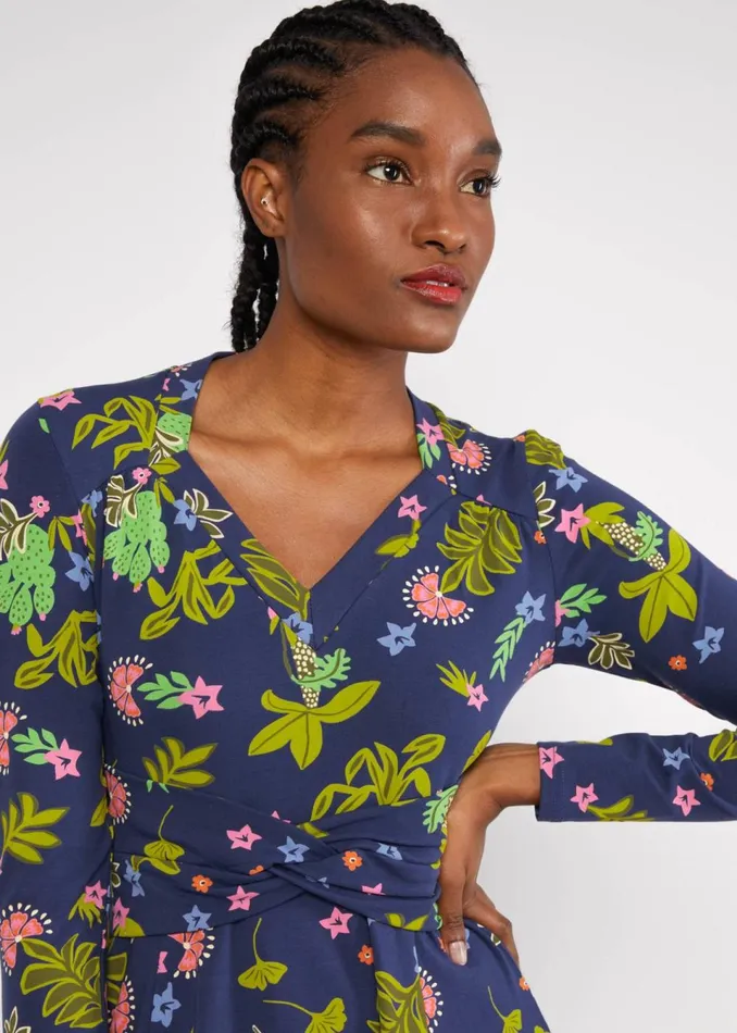 Blutsgeschwister Jersey Dress Shake Rattle And Roll Blue Women Dresses