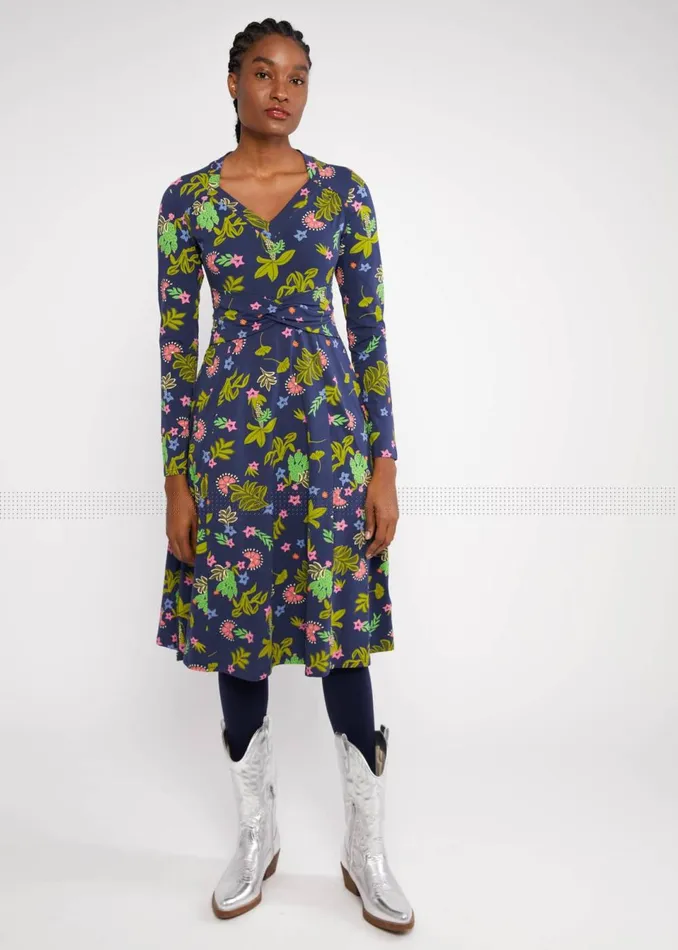 Blutsgeschwister Jersey Dress Shake Rattle And Roll Blue Women Dresses