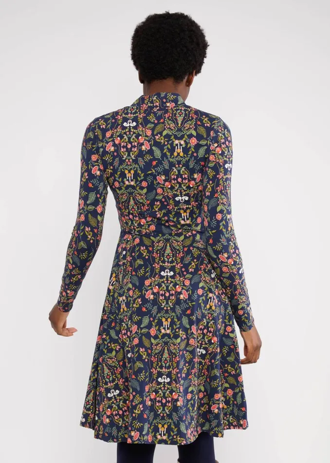 Blutsgeschwister Jersey Dress Shalala Tralala Shawl Blue Women Dresses