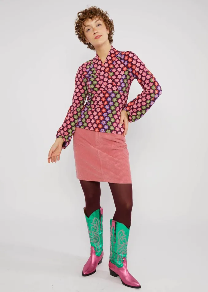 Blutsgeschwister Jersey Top Whispering Serenity Brown Women Tops