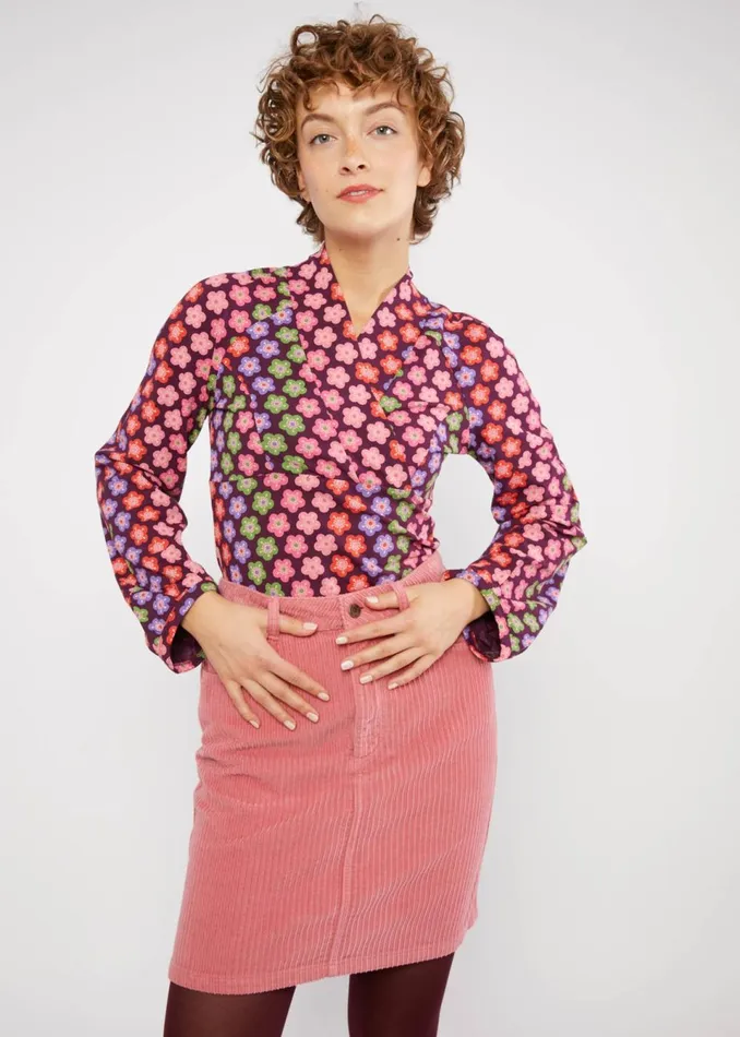 Blutsgeschwister Jersey Top Whispering Serenity Brown Women Tops